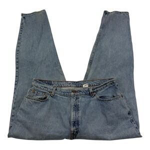 Levi's Light Blue Cotton 550 Relaxed Tapered Mom Jeans‎ 20W USA Vintage